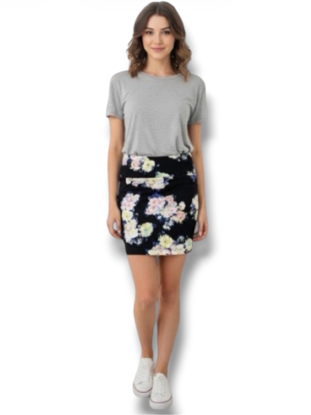 Decree Y2K Vintage Skirt Floral Print Body-con Mini Size Large 🍭